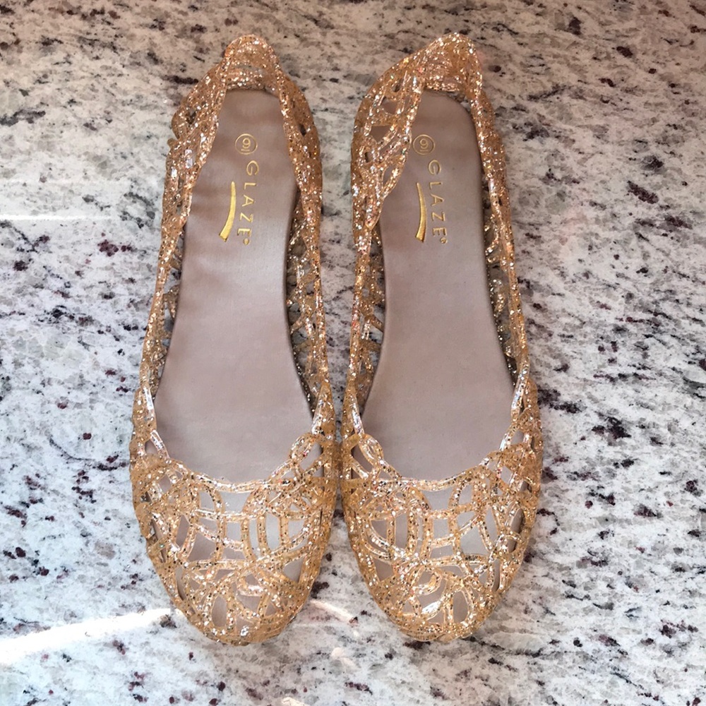 Sparkly Jelly Flats